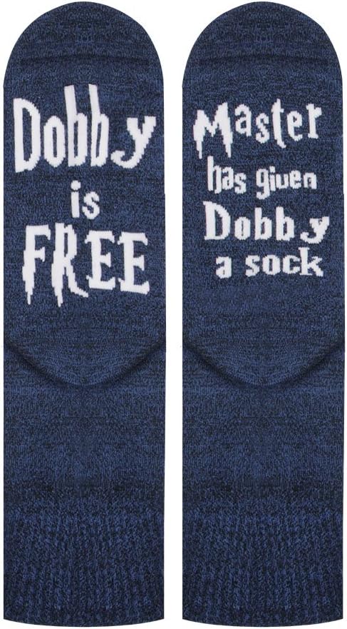Crew Casual Socks, Master has given Dobby a sock Dobby is Free, Combed Novelty Socks For Men & Women