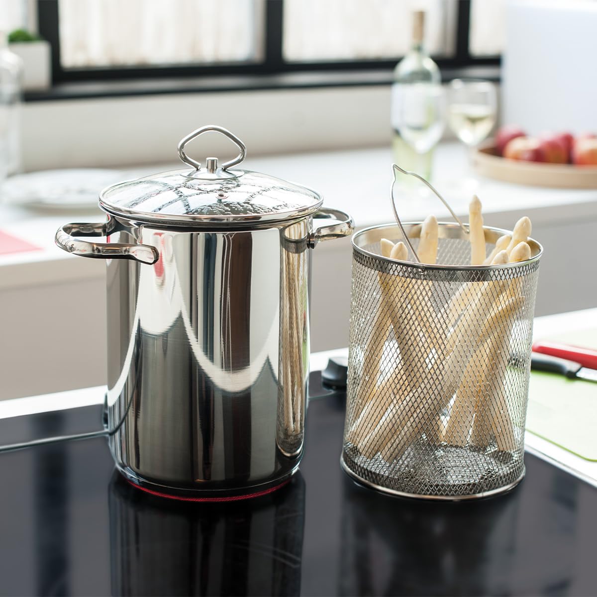 Beka Kitchen aids Spargeltopf mit Einsatz Edelstahl 4.1 Litre