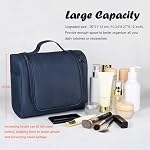 FITDON Large Hanging Toiletry Bag Travel Wash Bag, Waterproof Shaving Bag Gym Shower Bathroom Bag Dopp Kit, Blue