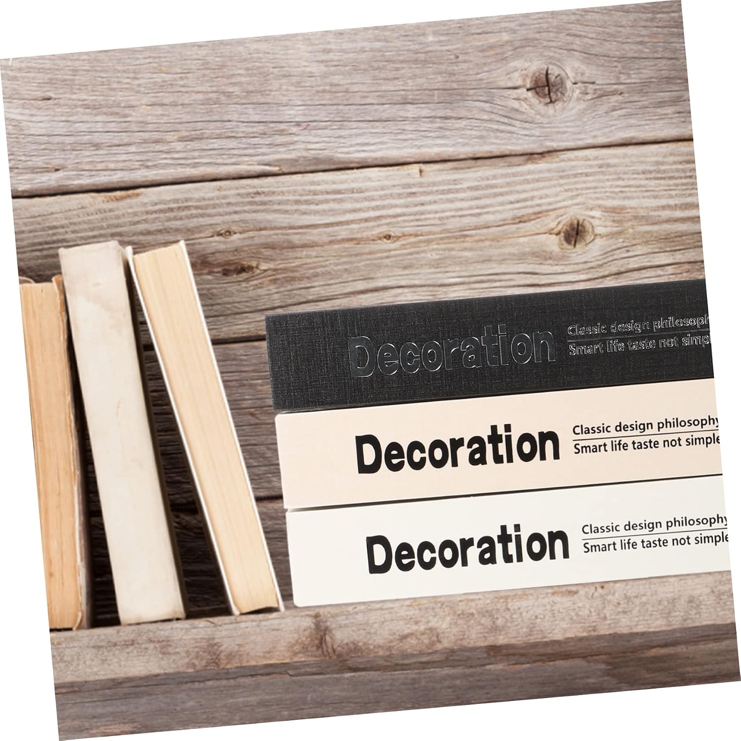 PRETYZOOM 3pcs Modern Simulation Book Decor Simple Style Book Ornaments for Home Office and Restroom Shelf Display for Stylish Table and Wall Decor