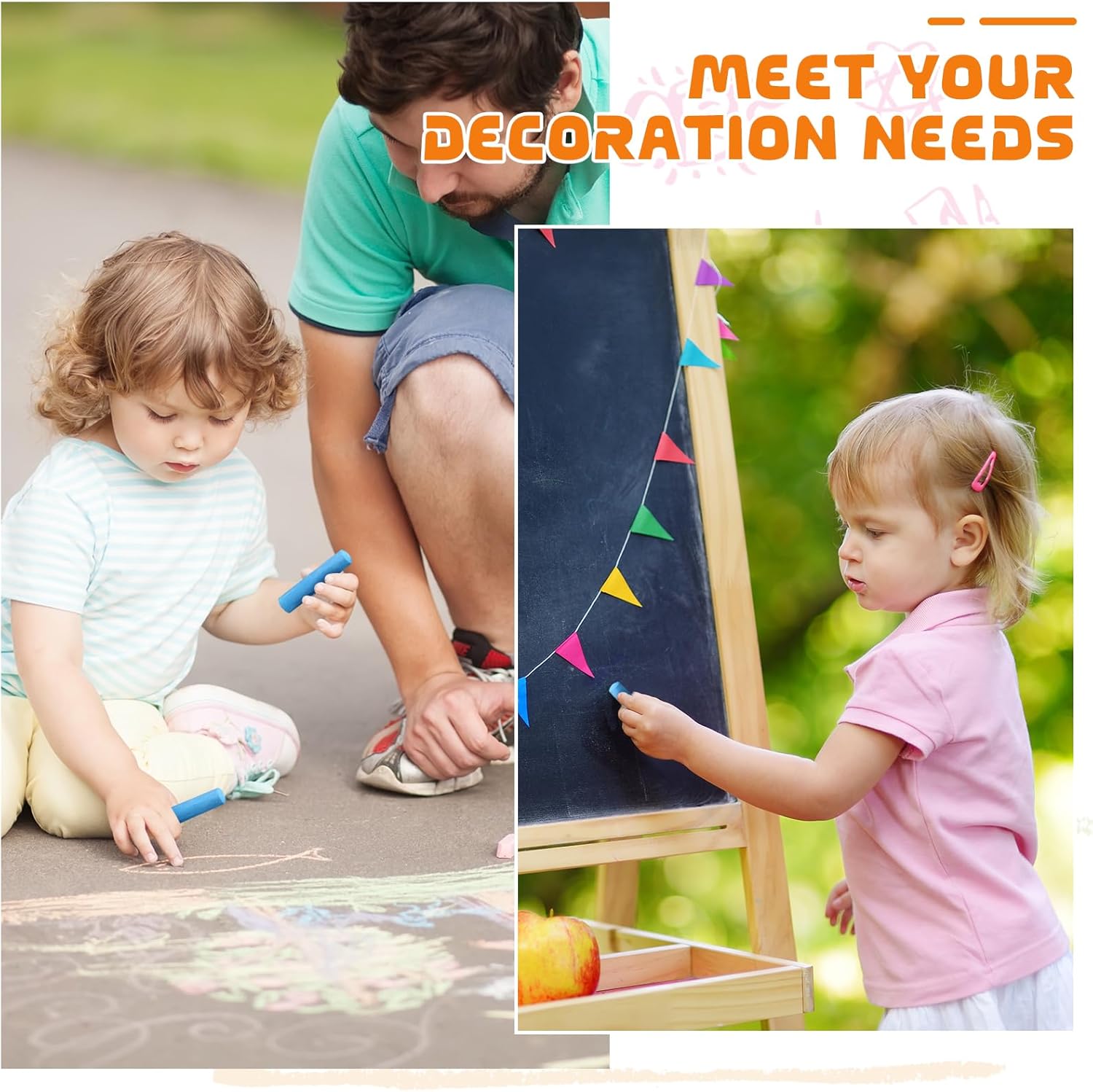 20 Pcs Sidewalk Chalks for Kids Non Toxic Jumbo Chalk for Party Gift Outdoor Art Classroom Play Painting (Blue)