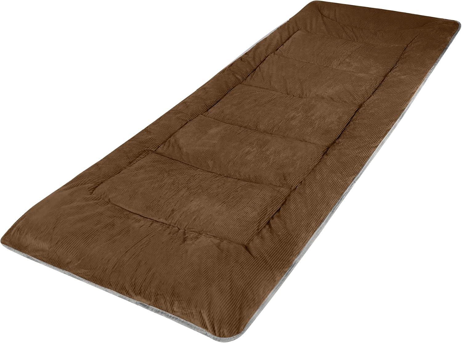 REDCAMP 75"x28" Sleeping Cot Pads for Camping, Soft Thicker Camping Cot Mattress Pad Portable for Outdoor Hiking, Brown/Gray/Navy