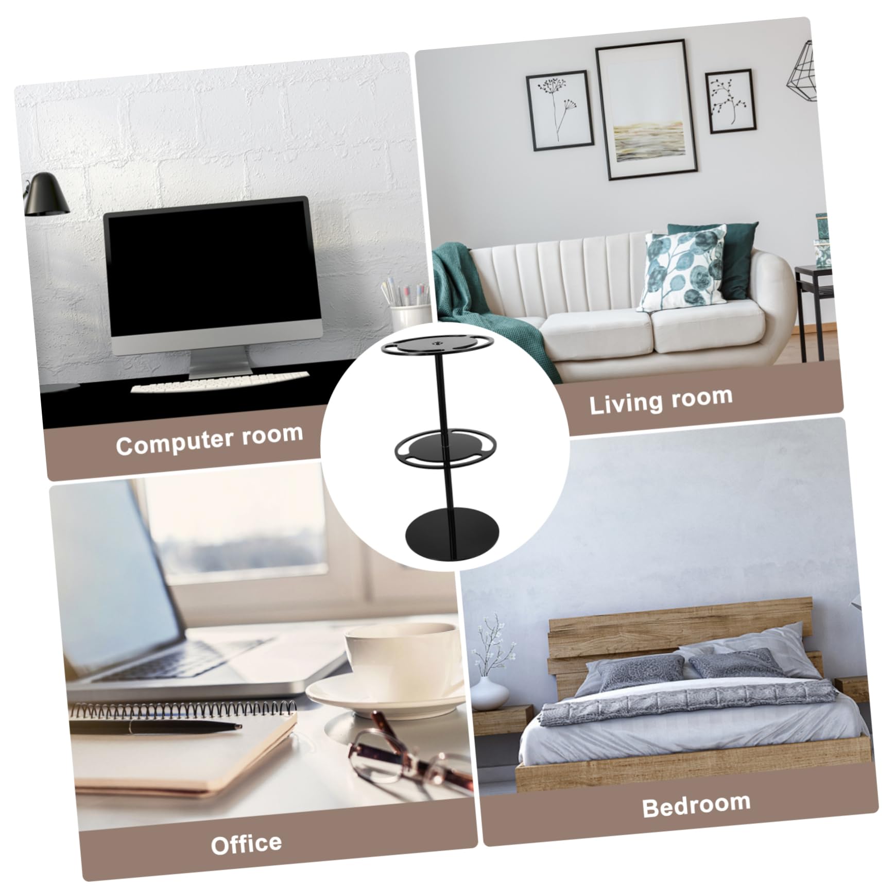 BESTYASH Espositore in Acrilico Girevole Occhiali Nero da Sole | Rotazione a 360 Gradi, Due Livelli Compatti, per Occhiali e Montature, Design Raffinato per Banco