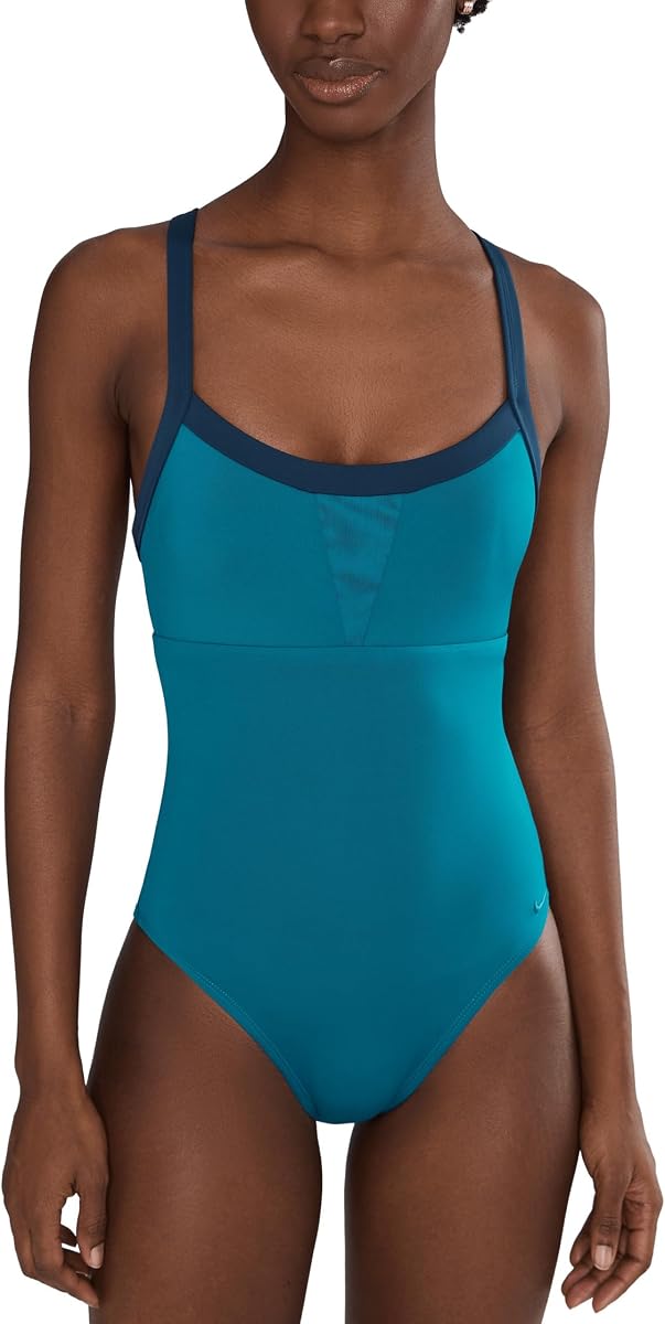 Nike Women's Bold Color Block V-Back One Piece