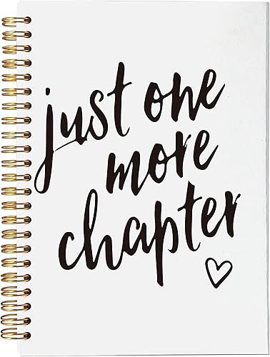 VNWEK Bookish Just One More Chapter - Cuaderno de espiral de 5.5 x 8.3 pulgadas, cuaderno con espiral de tapa dura con temática de lectura, regalos