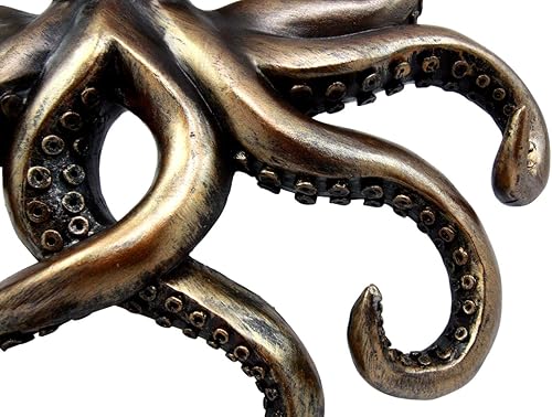 Miniatura 6 de Ebros Gift The Call of Cthulhu - Soporte para llaves de pared Kraken Octopus Monster Soporte para llaves de tentáculo, placa de escultura de 11.25