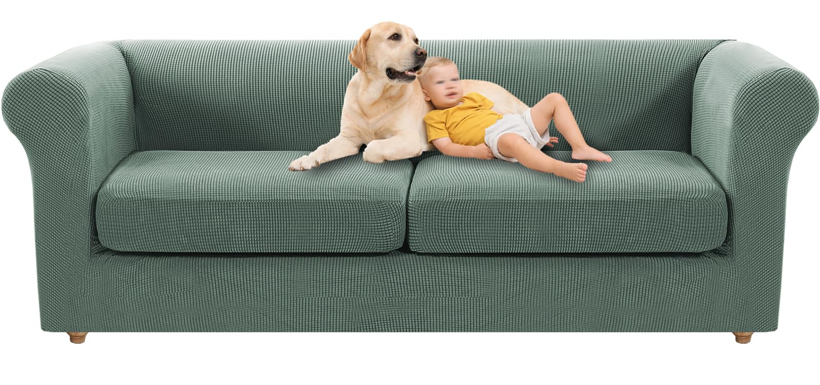 Housse de canapé Chesterfield 2 places élastique pour redonner vie à votre salon
