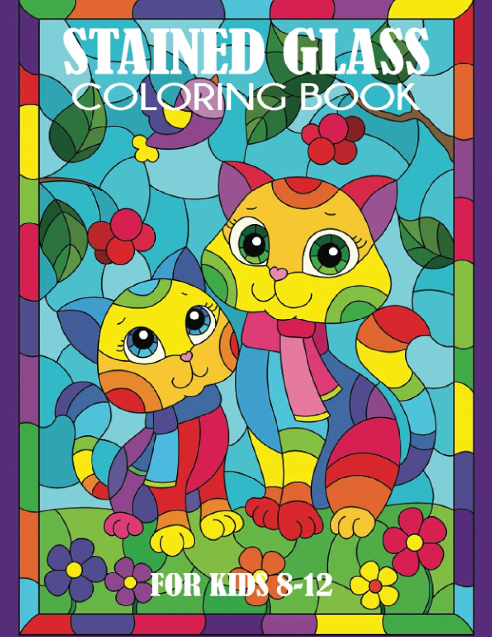 Stained Glass Coloring Book for Kids 812 Blue Wave Press