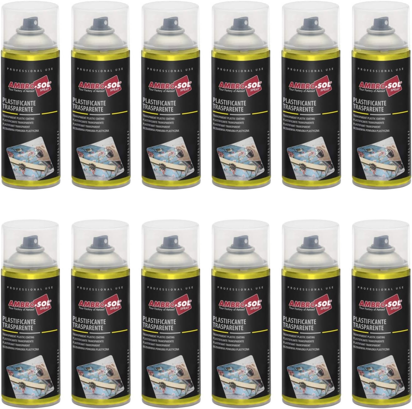 Ambro-Sol - M200 Dry Cleaner for Electrical Contacts, 12 Pack, Dry Cleaner for Electrical Contacts, Spray Suitable for Cleaning and Maintenance of Electrical Contacts, NET WT. 9.4 Oz. 400ml.