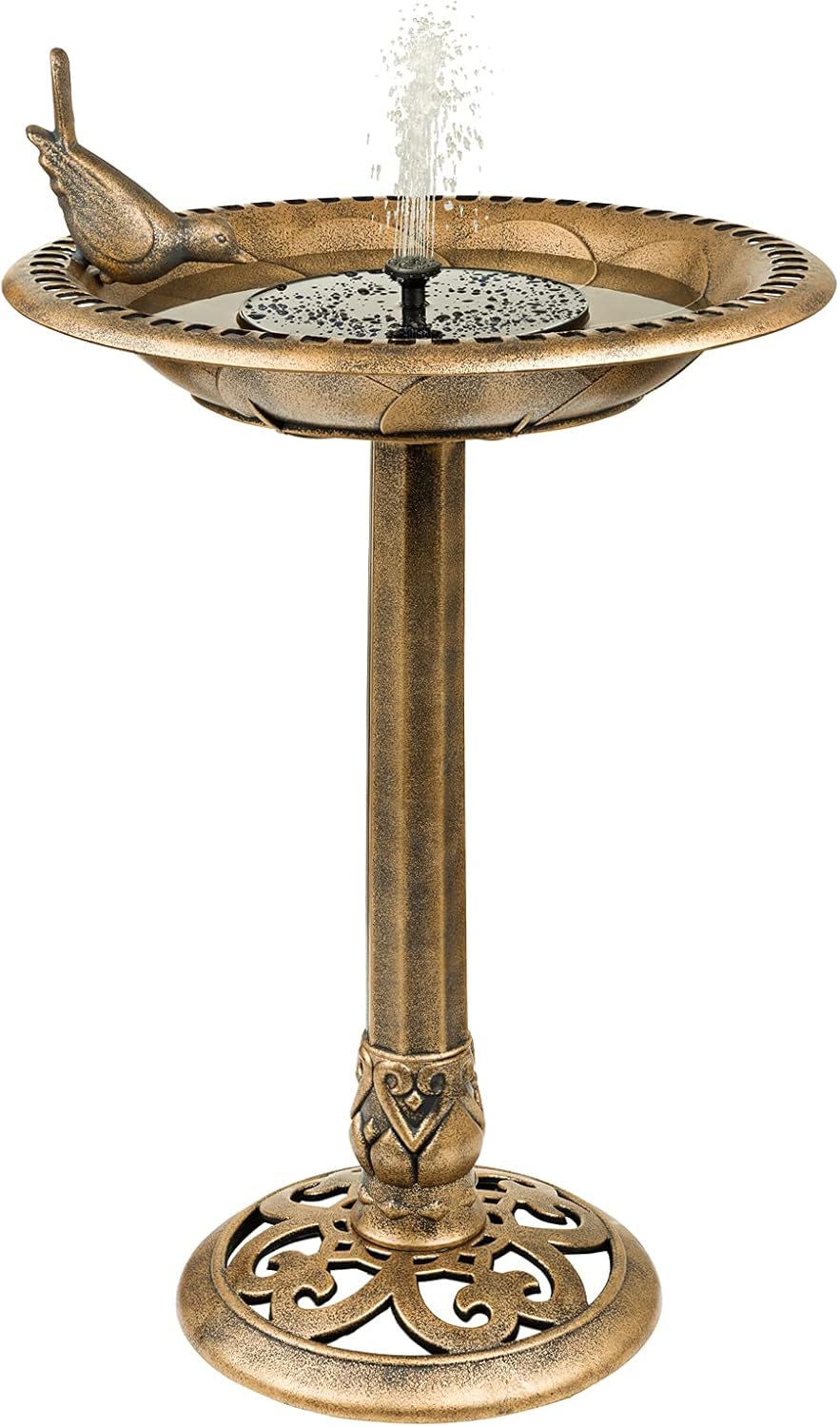 SA Products Solar Bird Bath - Drinking Water Bowl with Sun-Powered ...