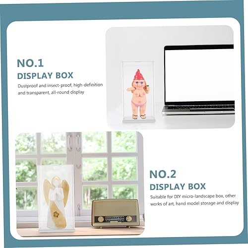 Miniatura 7 de 1pc acrílico caja de exhibición modelos de gabinete de exhibición de figura de acción estante de exhibición de mesa soporte de exhibición figura de