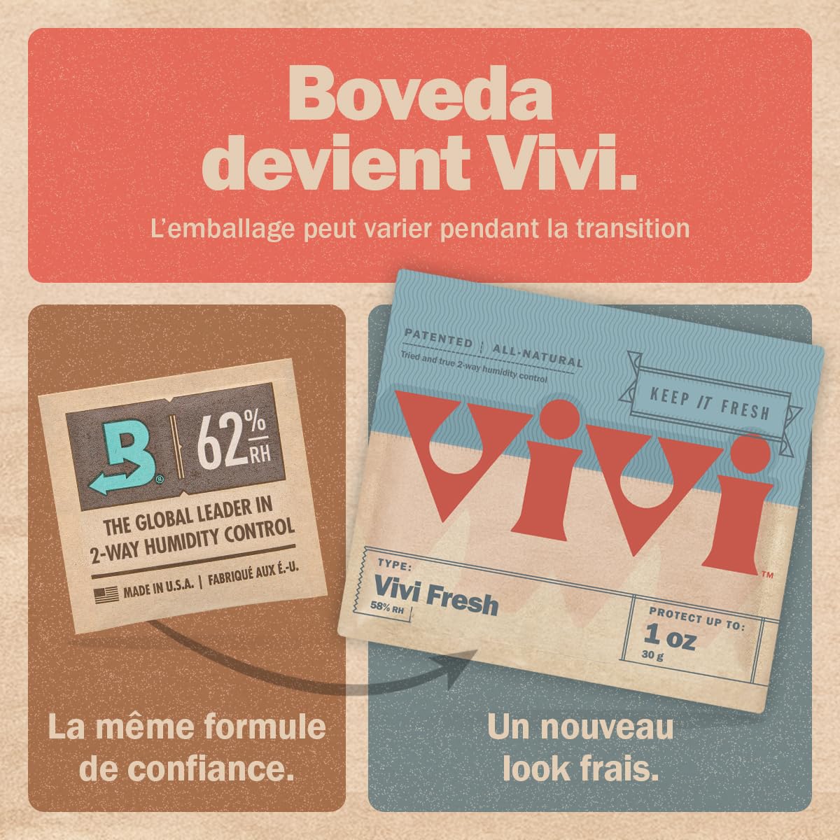 Vivi Fresh Lot de 4 paquets de contrôle de l'humidité dans un sac refermable | Pour tous les récipients de stockage hermétiques, stockez plus longtemps et préservez la fraîcheur | Lot de 4