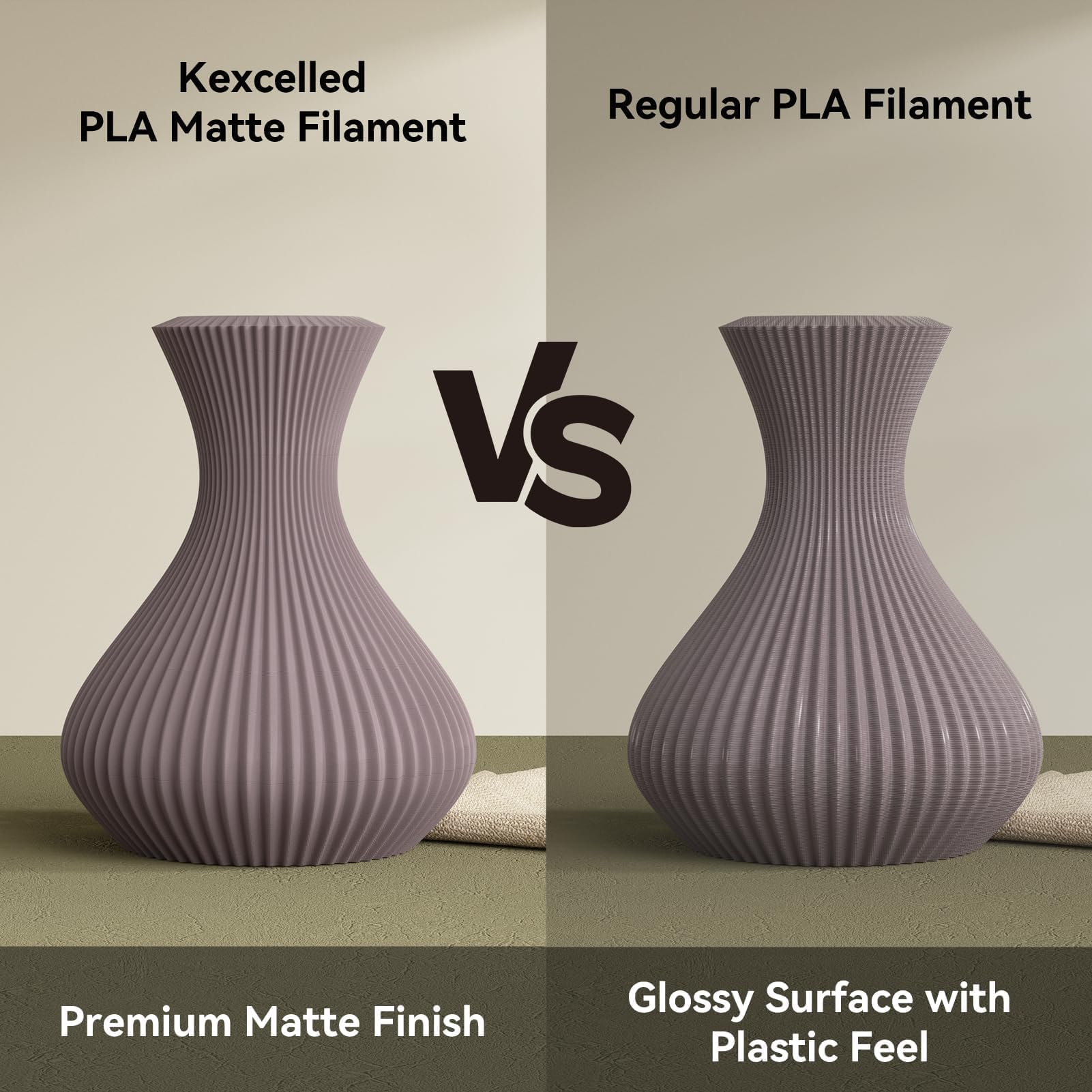 kexcelled PLA Mat Filament pour Imprimante 3D 1,75 mm +/- 0,03 mm, Texture de Couleur Mat, Convient à la Plupart des Imprimantes FDM, Bobine de 1 kg (2,2 lbs), Rouge Chelsea