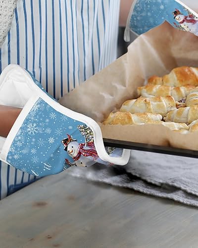 Miniatura 6 de Christmas 5Pcs Pot Holders for Kitchen,Non Slip & Heat Insulation Terry Cloth Potholder Set with Pocket,Thick Hot Pad Oven Mitts Trivet Coaster for