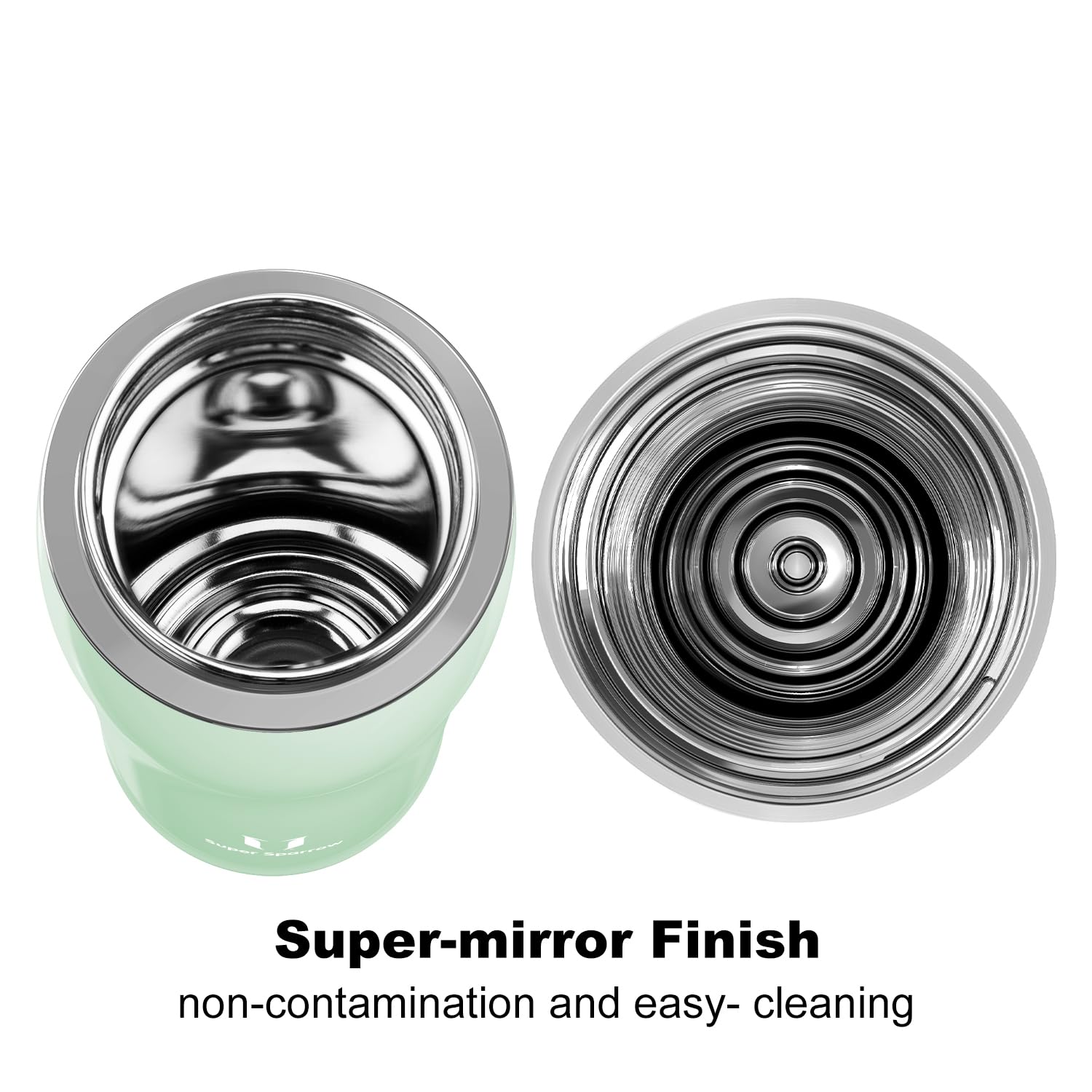 Super Sparrow Borraccia Termica Cannuccia, Borraccia in Acciaio Inox - 350ml, 500ml, 750ml - Senza BPA Tazza Borracce Termiche, Bottiglia Termica per Bambini, Scuola, Sportiva