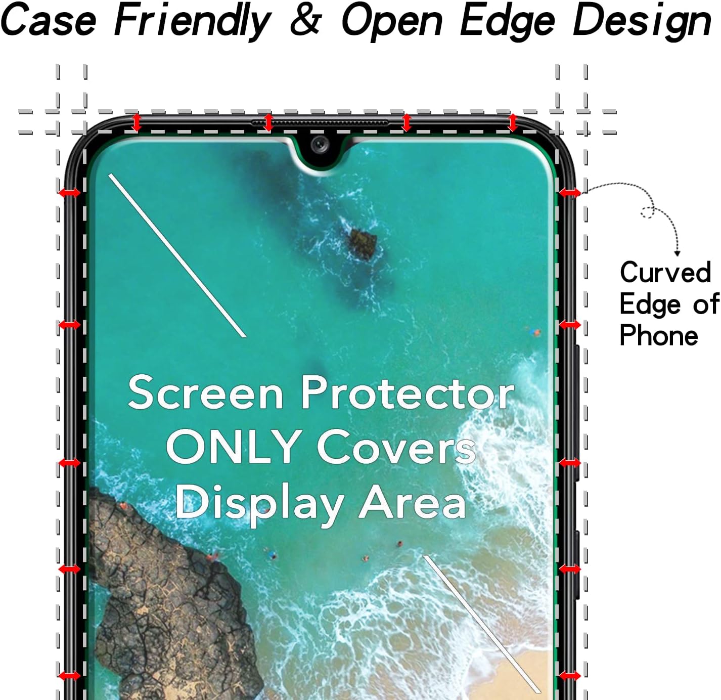 KATIN [2-Pack] Screen Protector For Samsung Galaxy A02S / Galaxy A02 Tempered Glass, Anti Scratch, Bubble Free, Touch Sensitive, Case Friendly