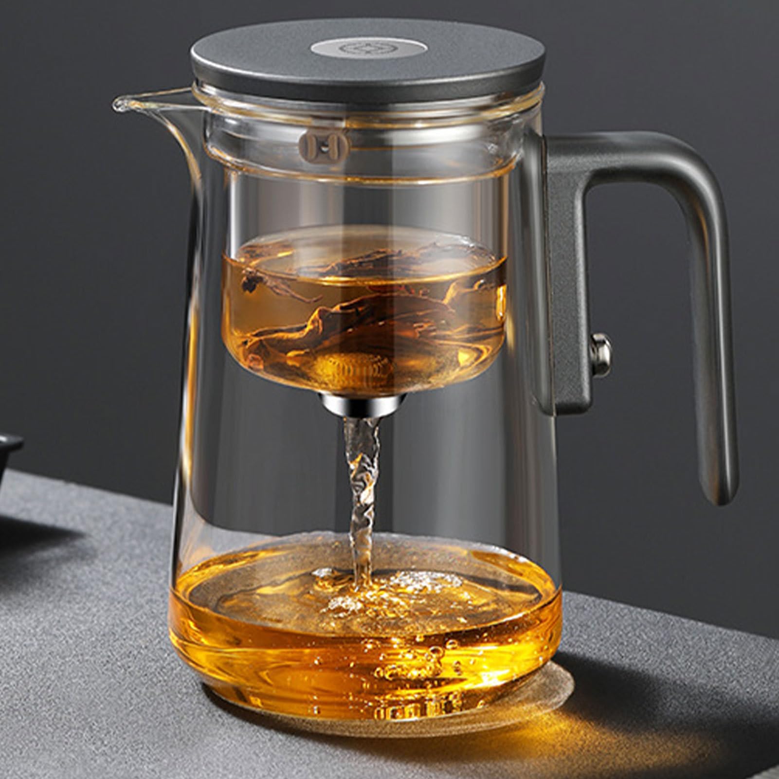 apagada con dispositivo de infusión, - Hervidor de infusión de té suelto | Separación de té y agua infusor de té suelto para té suelto Viaje
