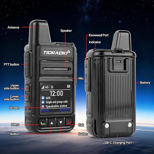 Miniatura 15 de TIDRADIO TD-M15 Rapid Global Walkie Talkies 5000 Mile Long Range Poc radios, 4G LTE Unlimited Range Nationwide PTT Two Way Radios for Family,