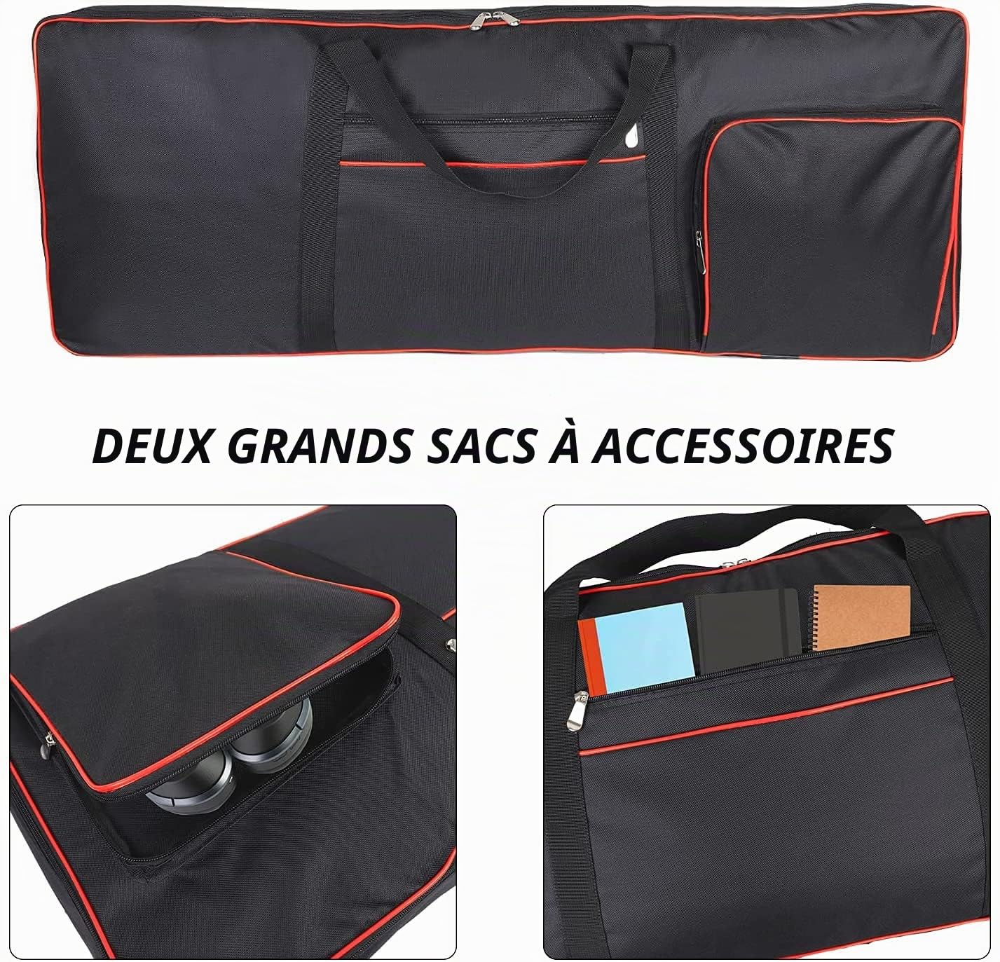 Housse De Clavier 61 Touches Sac De Clavier Piano Electrique Couverture De Clavier Anti-poussière En Tissu Oxford 600D
