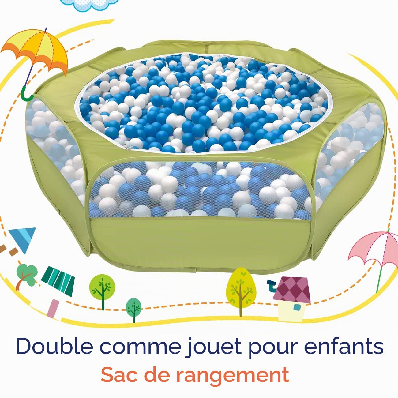Pawaboo Parc pour Petits Animaux, Enclos Pliable Parc avec Fermeture Éclair pour Animal de Compagnie, Cages Tente Clôture d'exercice Transparente Respirante pour Chien, Chat, Lapin - Vert d'Avocat