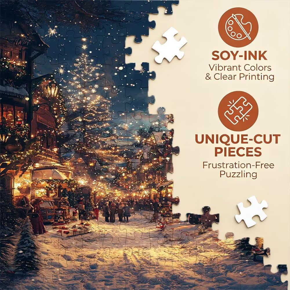 Puzzle 5000 Pezzi, Strada Natale 3D Puzzle per Adulti Impegnativo, Educa Puzzles Artistico, Divertente E Stimolante Puzzles Decorativo per La Famiglia, Regalo e Decorazione Pareti DX0YL6-828