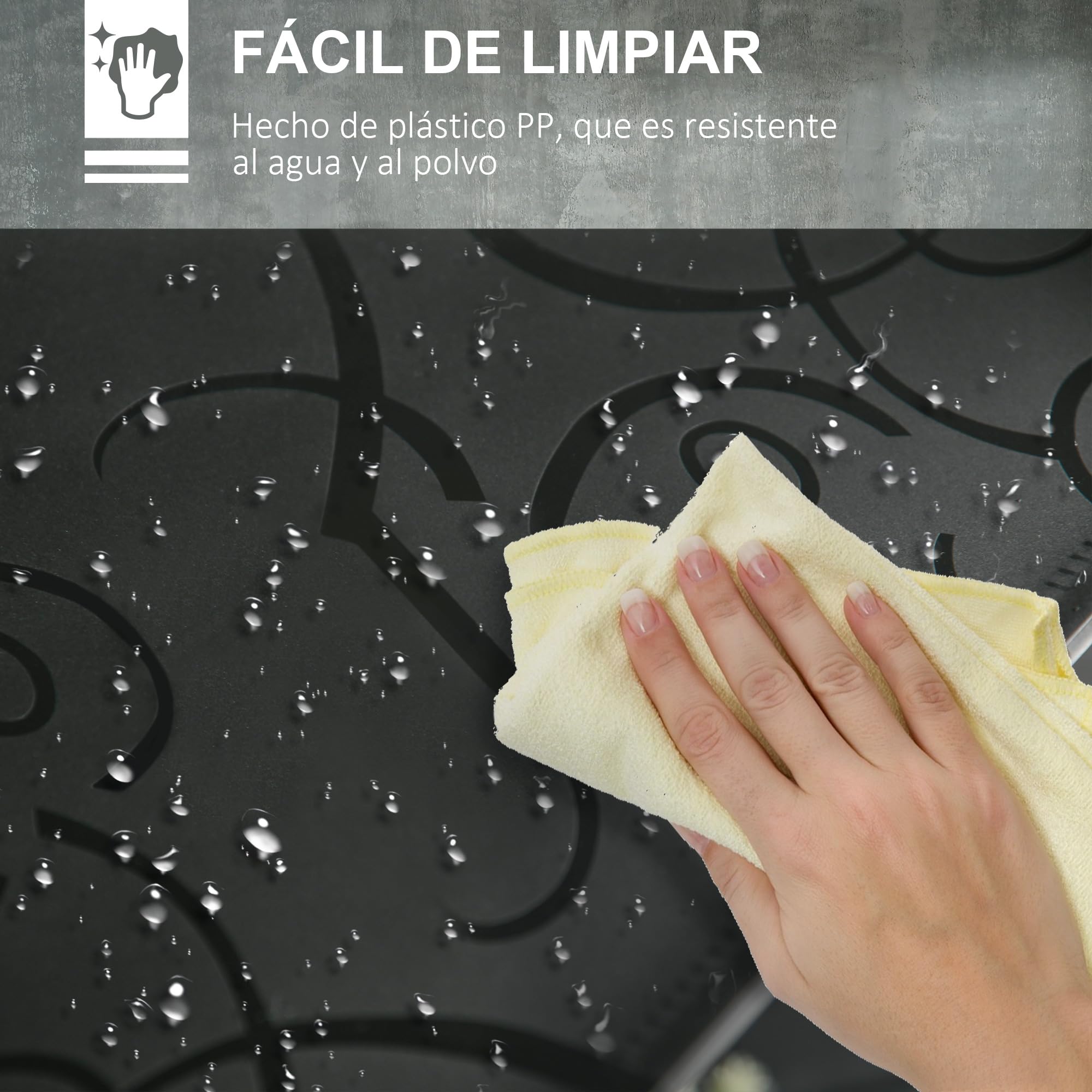 HOMCOM Armario Modular de Plástico con 16 Cubos y 2 Barras Negro y Blanco