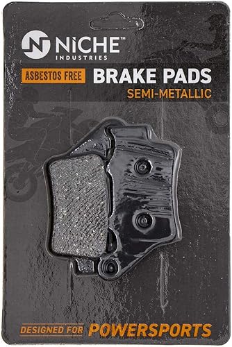 Miniatura 6 de NICHE Juego de pastillas de freno para Husqvarna WR 125 250 BMW F800S F650 F800GS F650GS F700GS Triumph delantero trasero semi-metálico paquete de 4