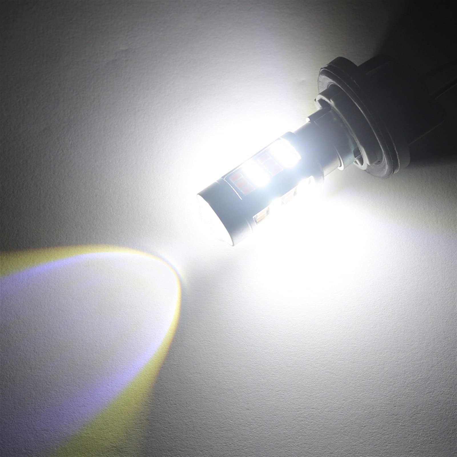 Żarówka ledowa 2 sztuk Dual Color Led Cebuls do samochodów DRL & Turn Lights 2835 42-SMD 1157 Bay15d P21 / 5W T25 3157 P27 / 7W T20 7443 W21 / 5W (Color : White to Amber, Size : 1157 BAY15D)