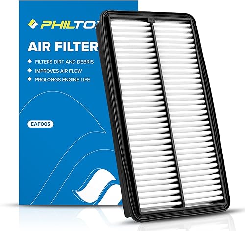 PHILTOP Filtro de aire de motor CA10013 de repuesto para Honda Odyssey 2005-2010, Pilot 2009-2015, Acura MDX 2007-2009 - Motor V6, panel rígido