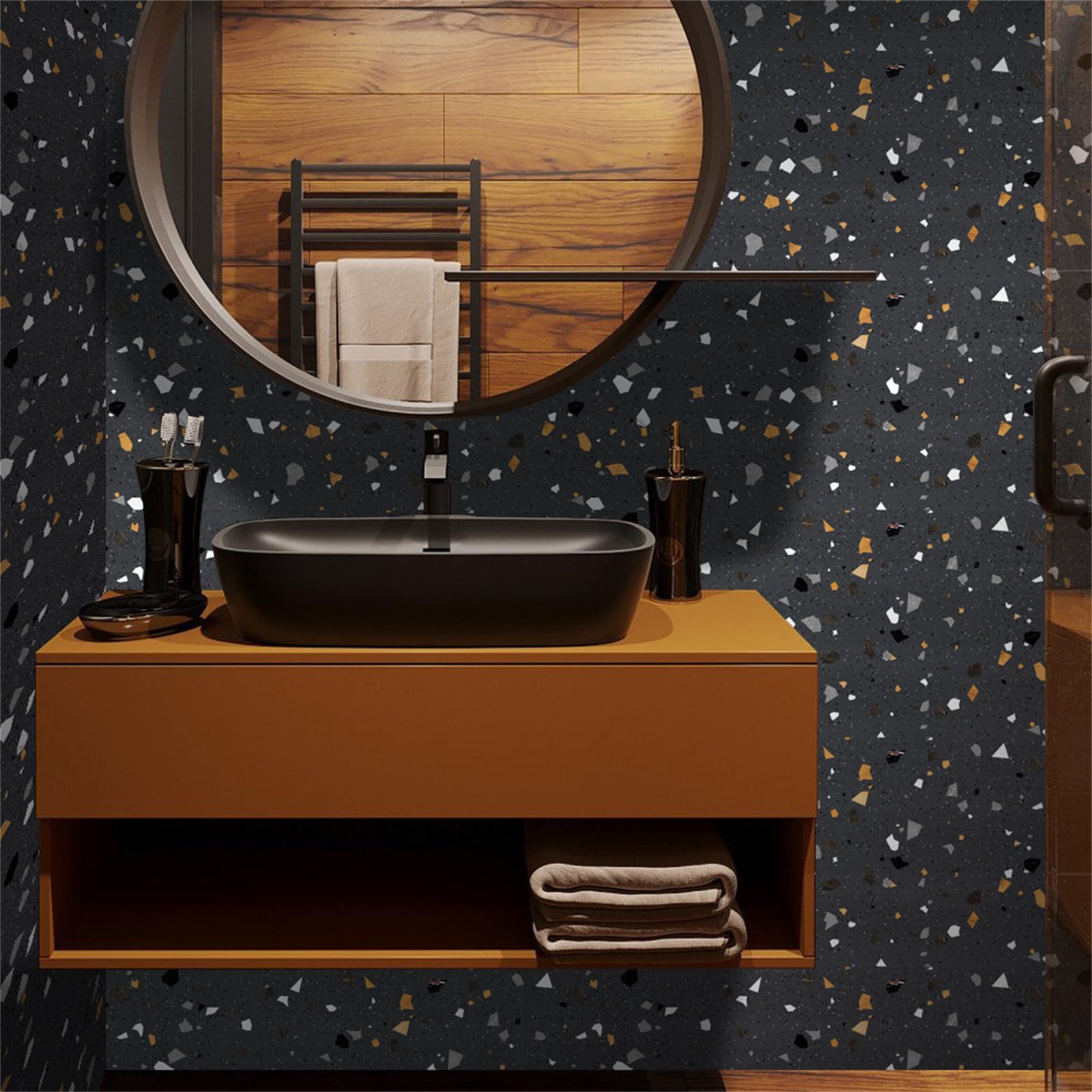 Piastrelle adesive effetto marmo, 15 x 30 cm, pellicola autoadesiva in PVC per bagno e cucina, mosaico, paraschizzi, per mobili, mobili, sala da pranzo, confezione da 32