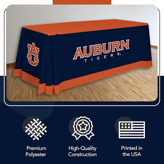 Auburn Tigers Table Throw - NCAA Licensed - Polyester - 6'