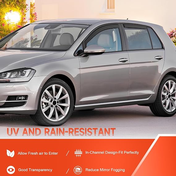 Wind Deflectors Rain Guards Fit for VW Golf MK7 MK8 2014-2024