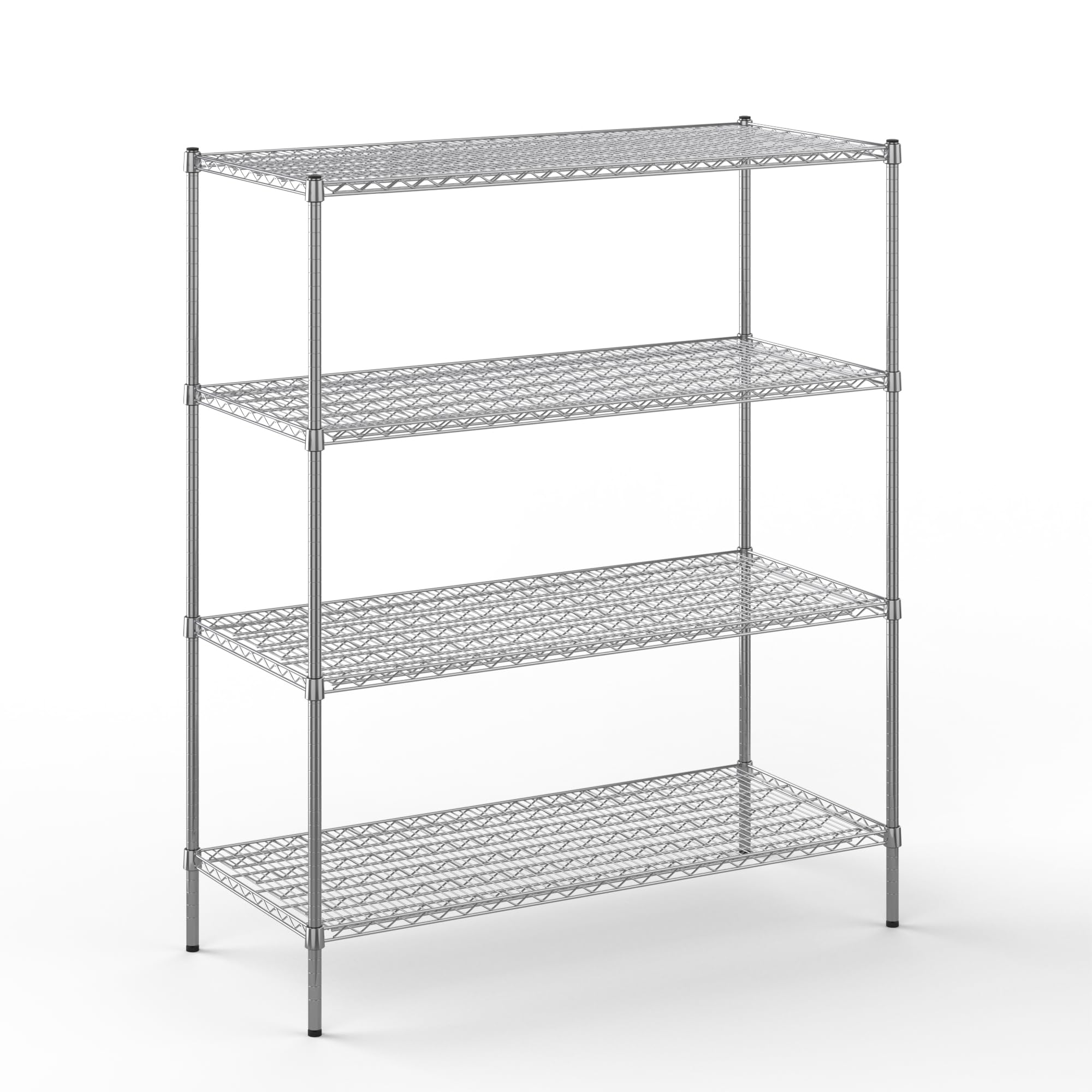 24" Deep x 54" Wide x 64" Height Wire Shelving Kit | 4-Tier | NSF Commercial Storage Rack Unit