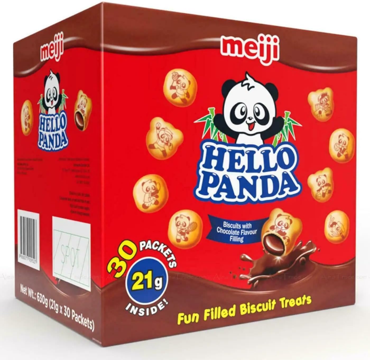 Meiji Biscuit Hello Panda Snacks Chocolate, 630 g, Pack of 30