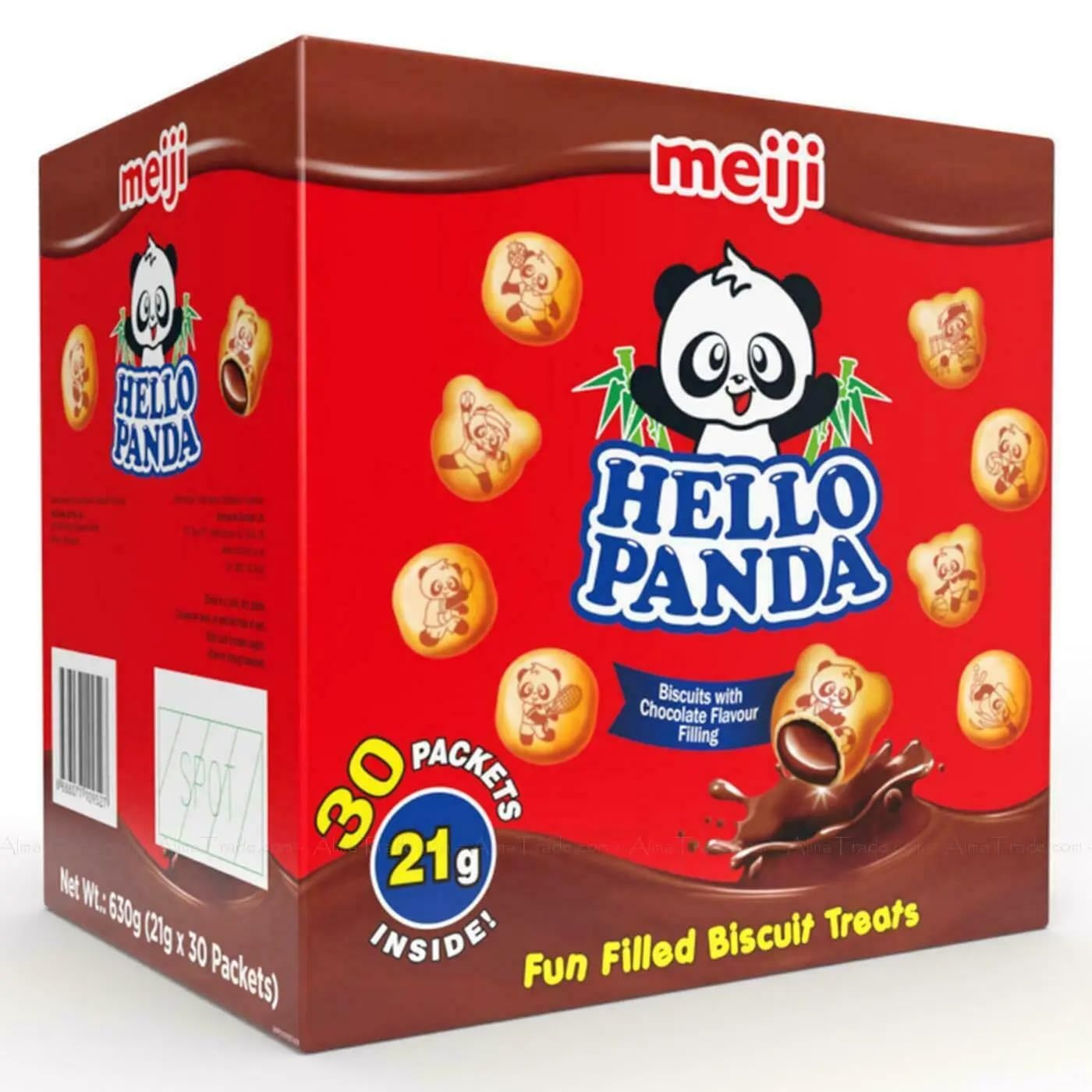Meiji Biscuit Hello Panda Snacks Chocolate, 630 g, Pack of 30