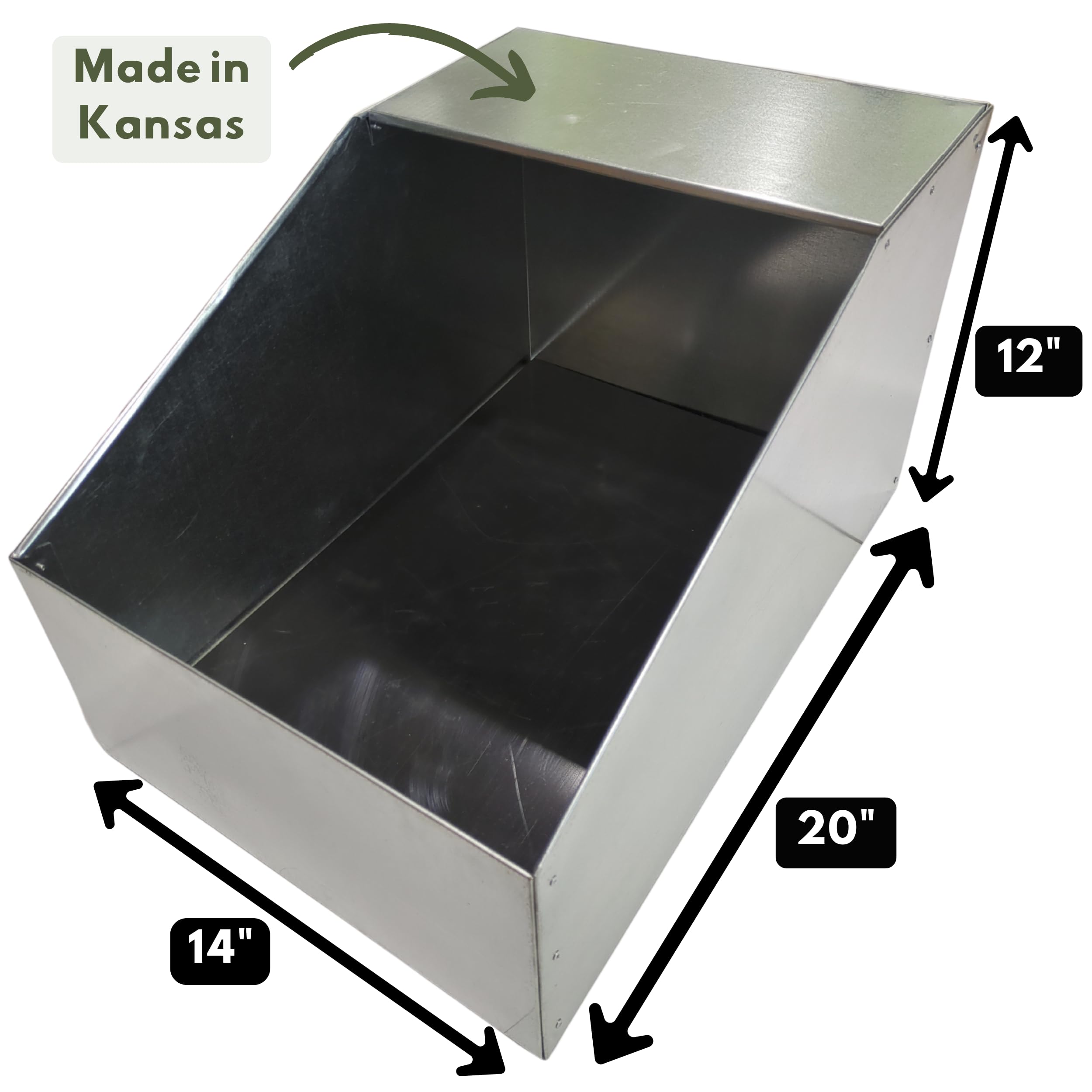 XL Rabbit Nest Box – Galvanized Metal, Removable Floor – Durable, Easy to Clean, Chew-Proof, Nesting Box for Large to Giant Breeds - Rabbit Breeding, Indoor & Outdoor Use, Ideal for Homesteaders