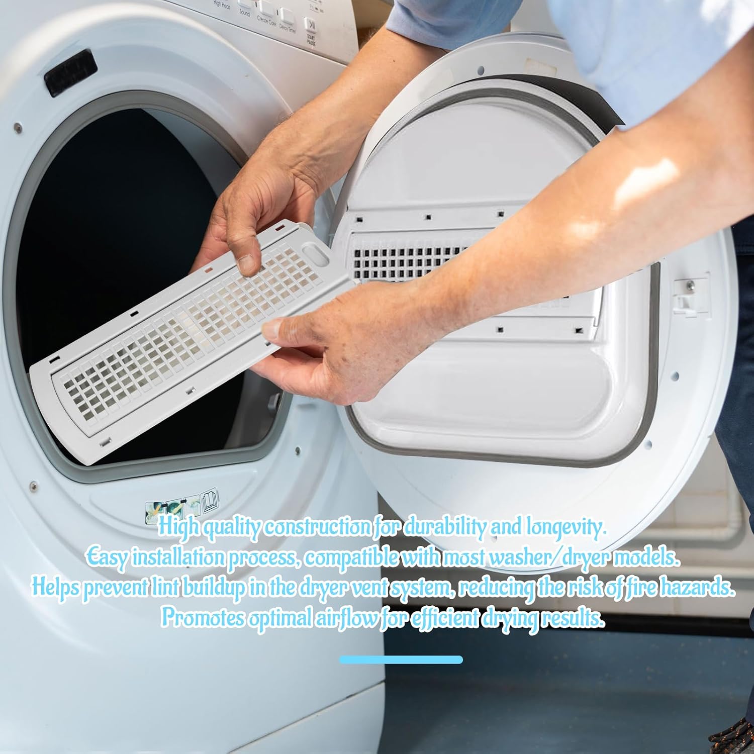 New Upgraded WE22X35337 Lint Screen Cover & Guide Assembly Compatible with GE, Hotpoint Dryer Models – Replacement Lint Filter Grid and Slide Kit