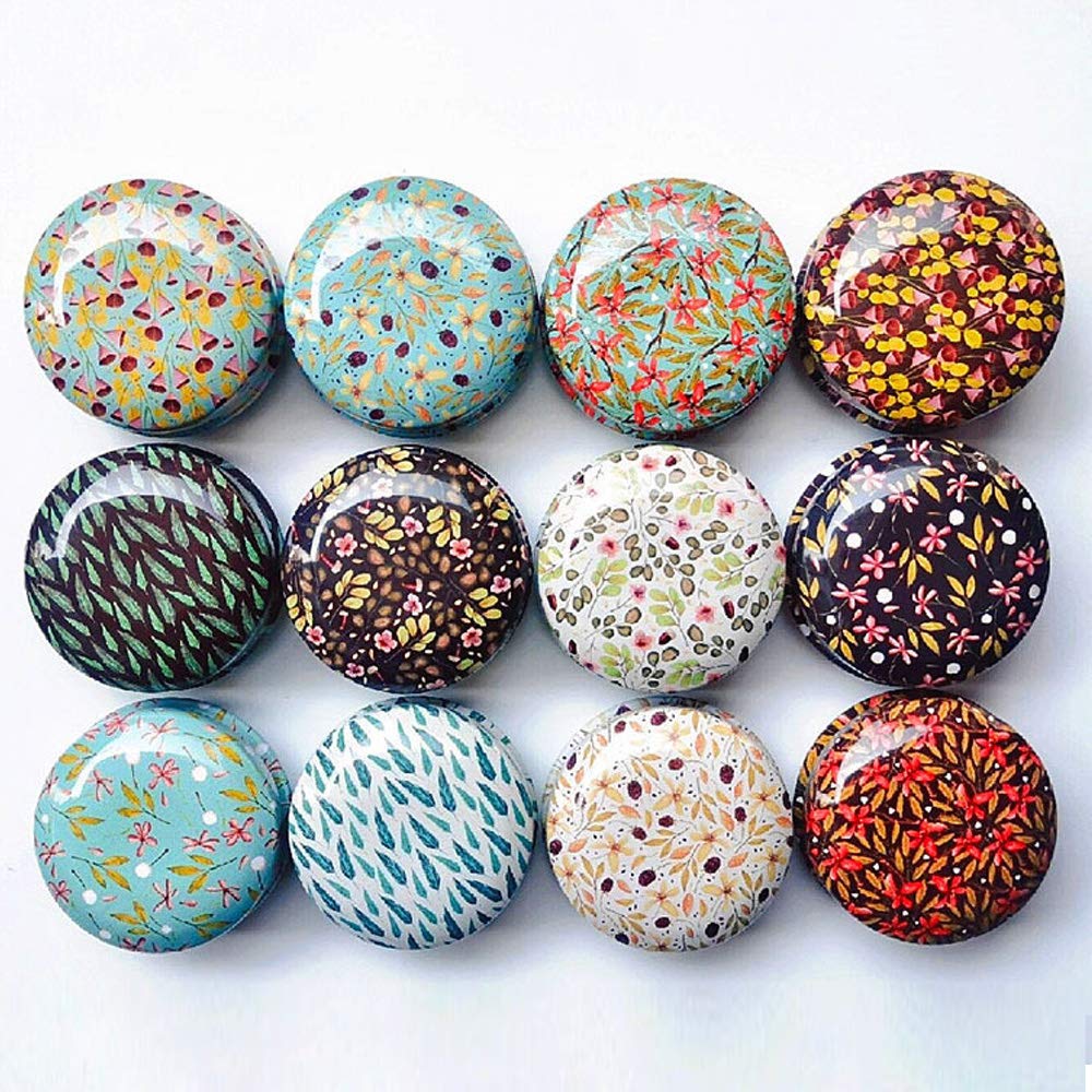 Mini-Kerzendosen aus Weißblech mit Deckel, leere wiederverwendbare runde Reisedosen, nachfüllbare Behälter für Kerzenherstellung, Lippenbalsam, Salbe, Lidschatten, Puder (romantische Gartenblumen), 12