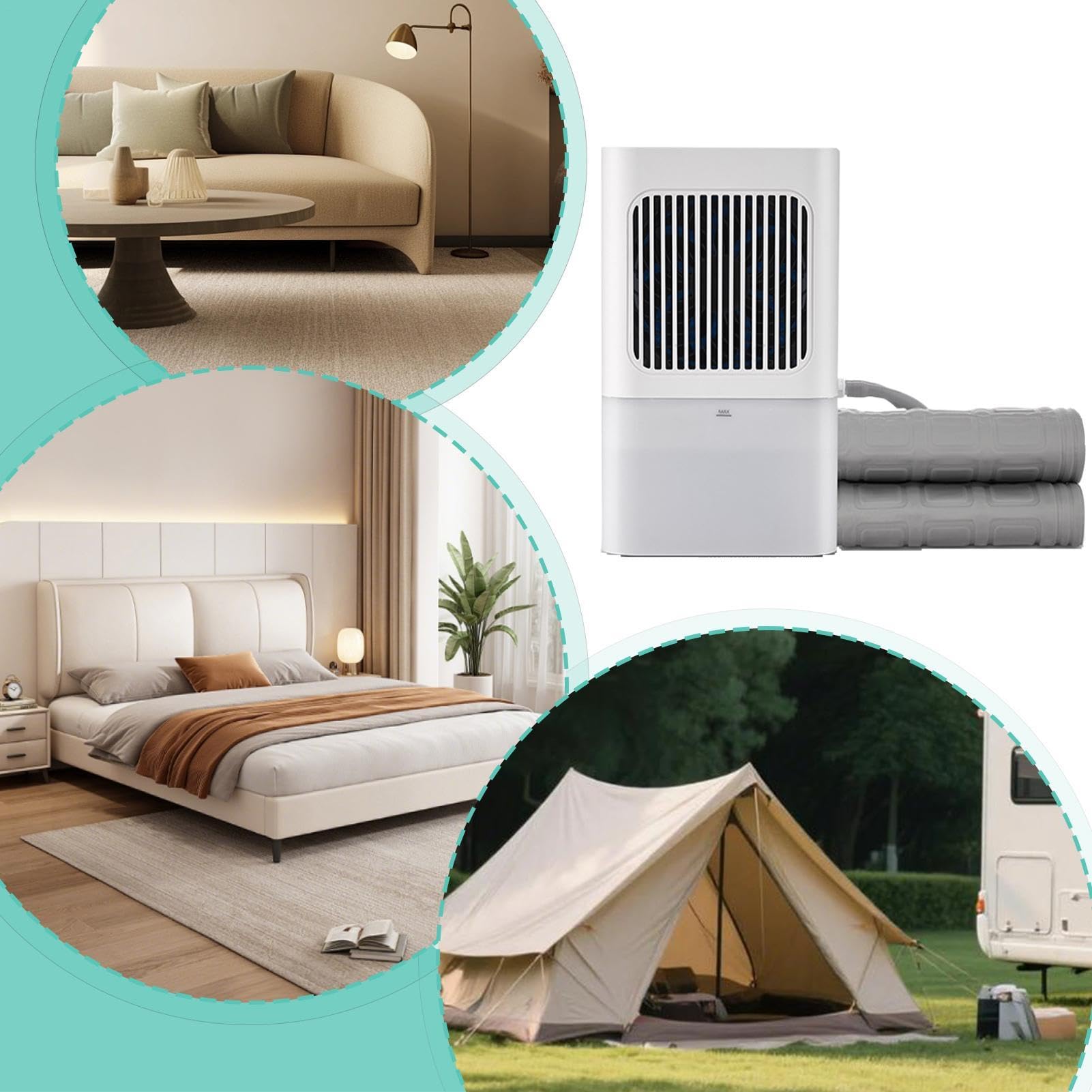 de enfriamiento para colchón Enfriador De Sobrecolchón con Mando A | de Enfriamiento de Cama Para Hogar Salón Sofá Dormitorio Hotel Aire Viaje Camping Autocaravana Y Cámper
