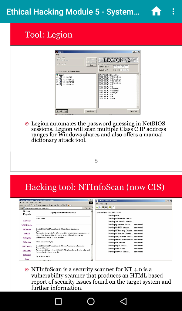 Ethical Hacking Module 5 - System Hacking - App on Amazon Appstore