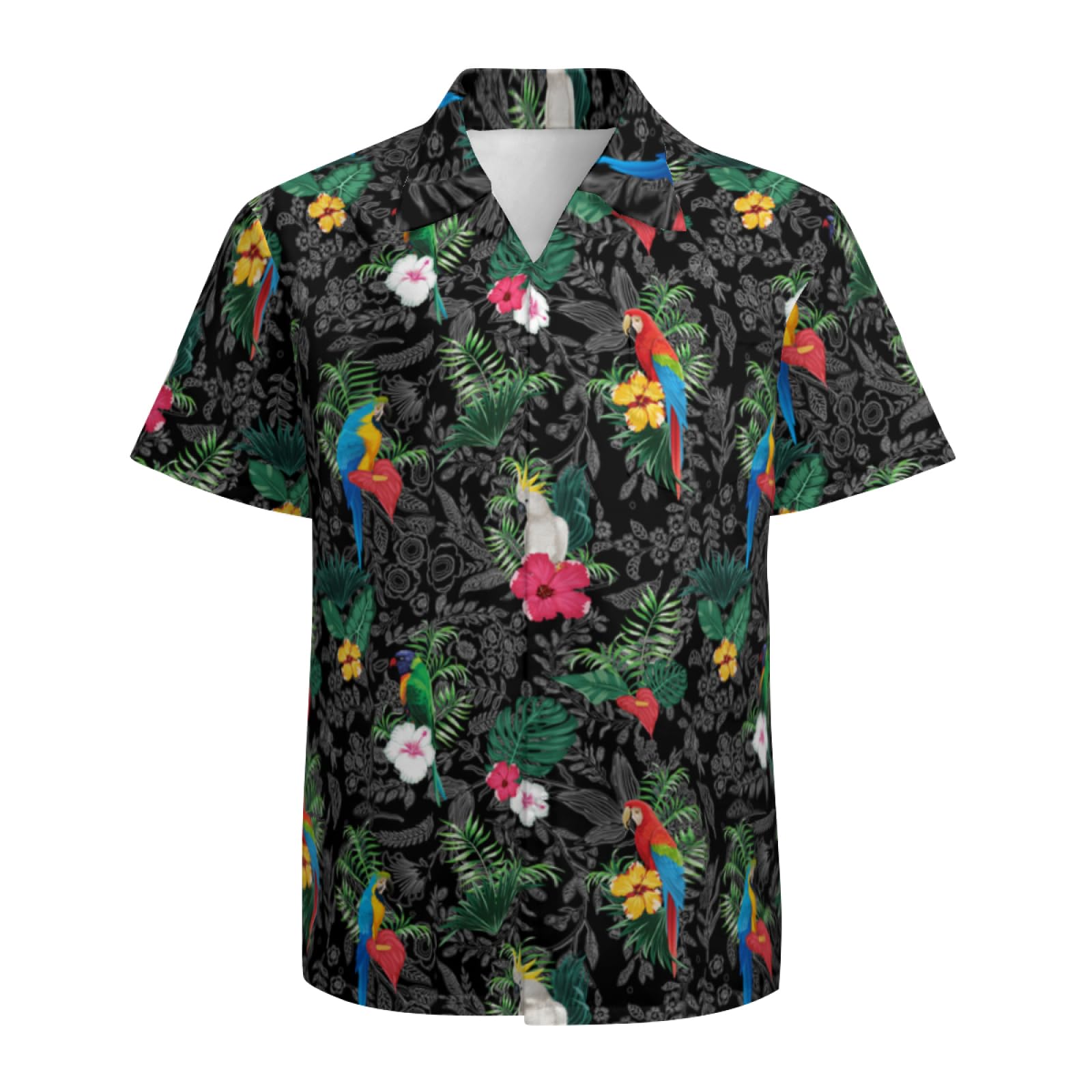 MelenkingMens Hawaiian Shirts Short Sleeve Button Up Beach Shirts