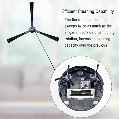 Miniatura 6 de Paquete de 8 cepillos laterales IQ de repuesto para Shark IQ R101AE RV1001AE AV912S AV911S AV1010AE RV1000 AV970 AV993 AV1002AE Shark AI AV2501S