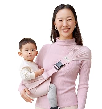 Konny Baby Carrier Hip Seat, Dual Support Toddler Hip Carrier, Adjustable Wraps Sling Wearable One Size Fits All, Baby Essentials for 6 to 48 Months up to 44 lbs -Pink