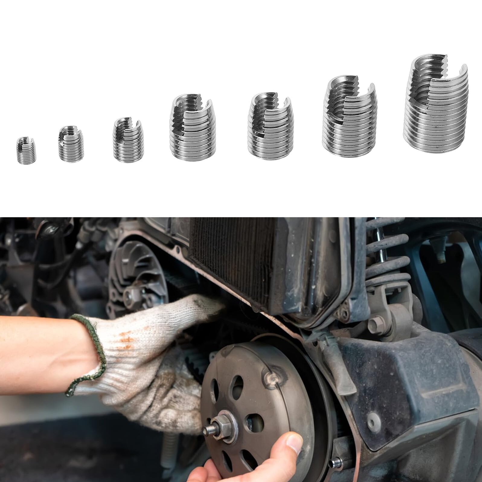 Inserti Filettati Autofilettanti in Acciaio Inox 50 Pezzi