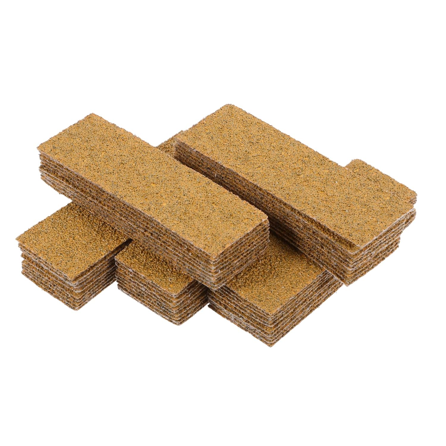 Luxshiny 50pcs Mini Sandpaper Kit Aluminum Oxide Woodworking Sandpaper Sheets Rectangular Sanding Pads for Wood Polishing Nonslip Grip 30 * 90mm 40 Grit