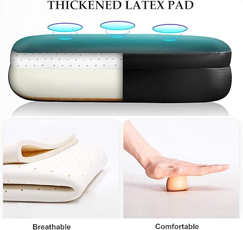 Miniatura 3 de Silla de oficina de piel sintética con respaldo alto, ergonómica, giratoria, con reposapiés retráctil y soporte lumbar (altura ajustable)