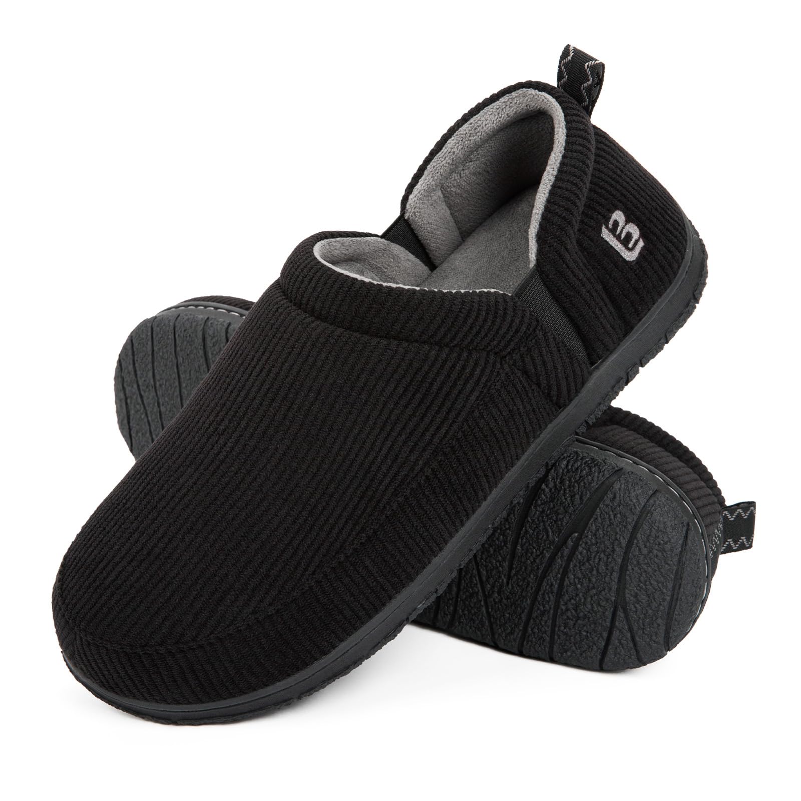 LongBay Men's Slippers Two Tone Comfy Memory Foam Slip-On