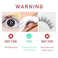 Vista 4 de VEYES INC Pegamento para pestañas de 0.2 onzas líquidas, 1-2 segundos, tiempo de secado, 8 semanas, pegamento de extensión de pestañas, adhesivo