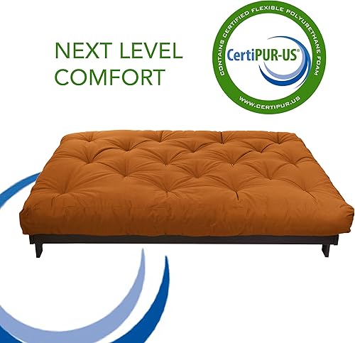 Miniatura 12 de Trupedic x Mozaic - Colchón de futón estándar de tamaño matrimonial de 5 pulgadas (marco no incluido), canela básica, ideal para habitaciones de