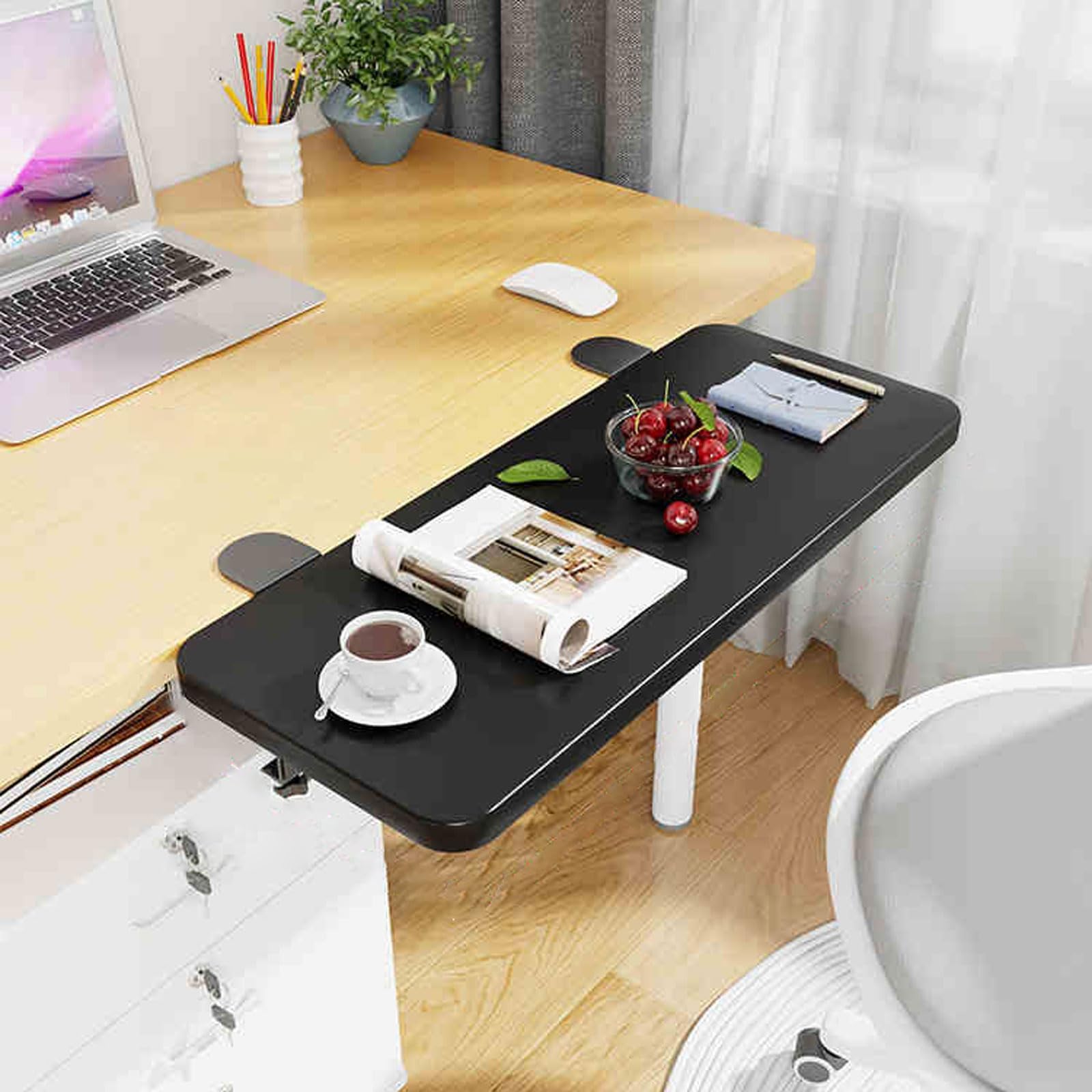 Desk Extender Tray,Ergonomics Desk Extender,Foldable Desk Extender,Keyboard Extension Table,Clamp On Keyboard Table Mount,Table Extender,Sturdy,Easy To Install,For Home And Office
